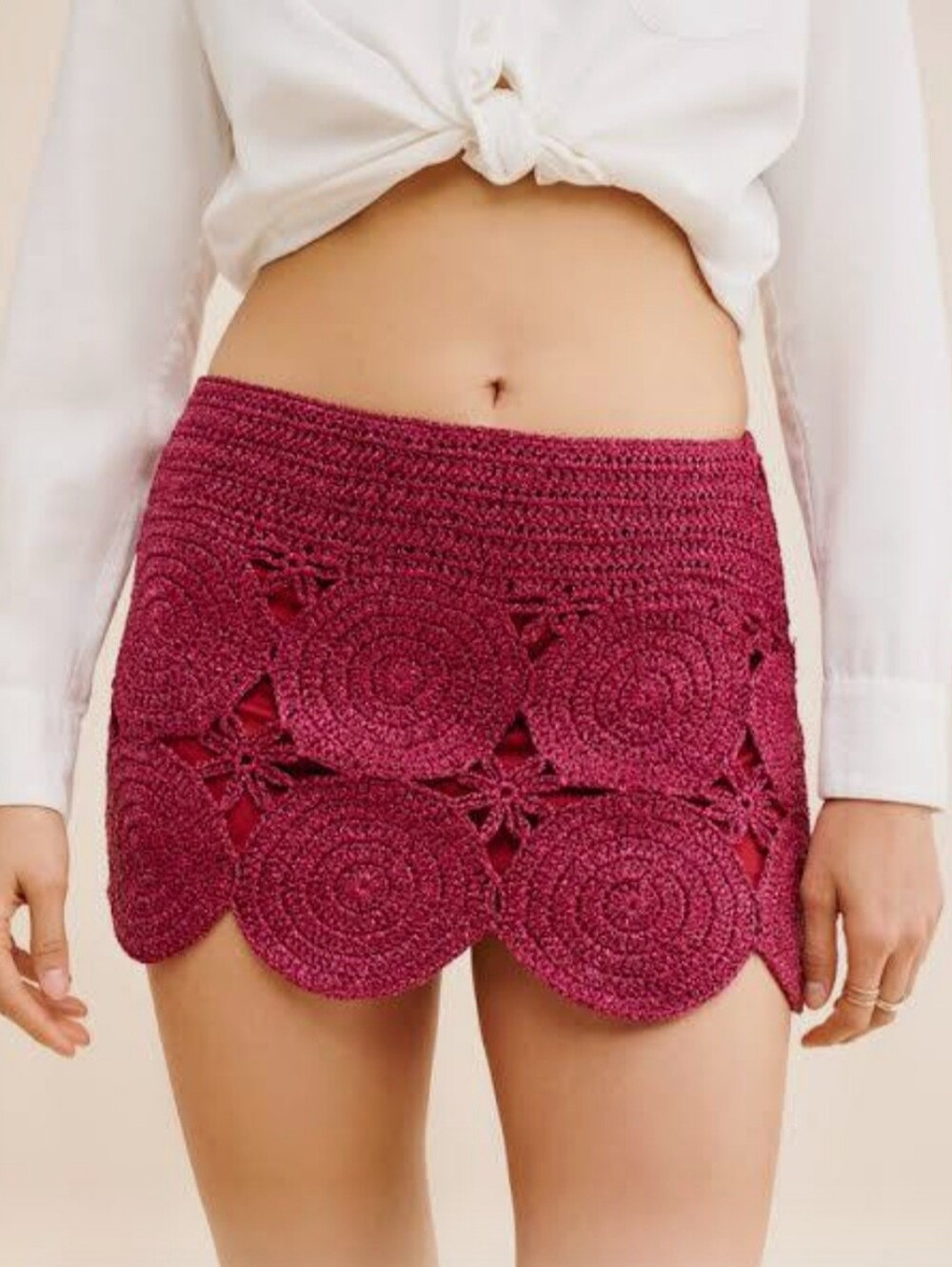 Simon Miller Beep-Beep Mini Crochet Skirt